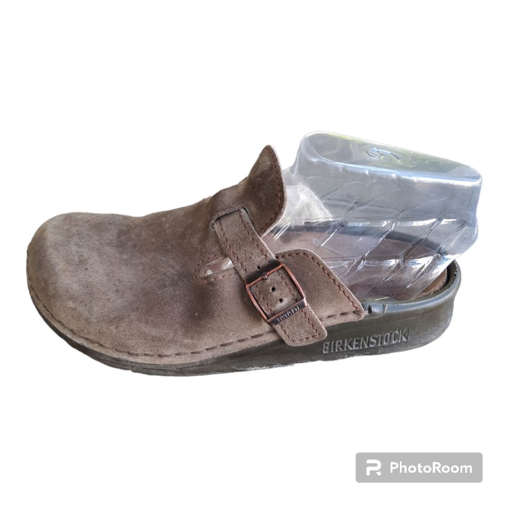 Birkenstock Tatami brown suede sherpa lined clogs